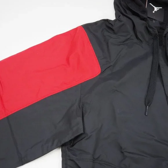 Nike Air Jordan Retro 1 Woven Jacket Black Red Men Basketball - Picture 5 of 11